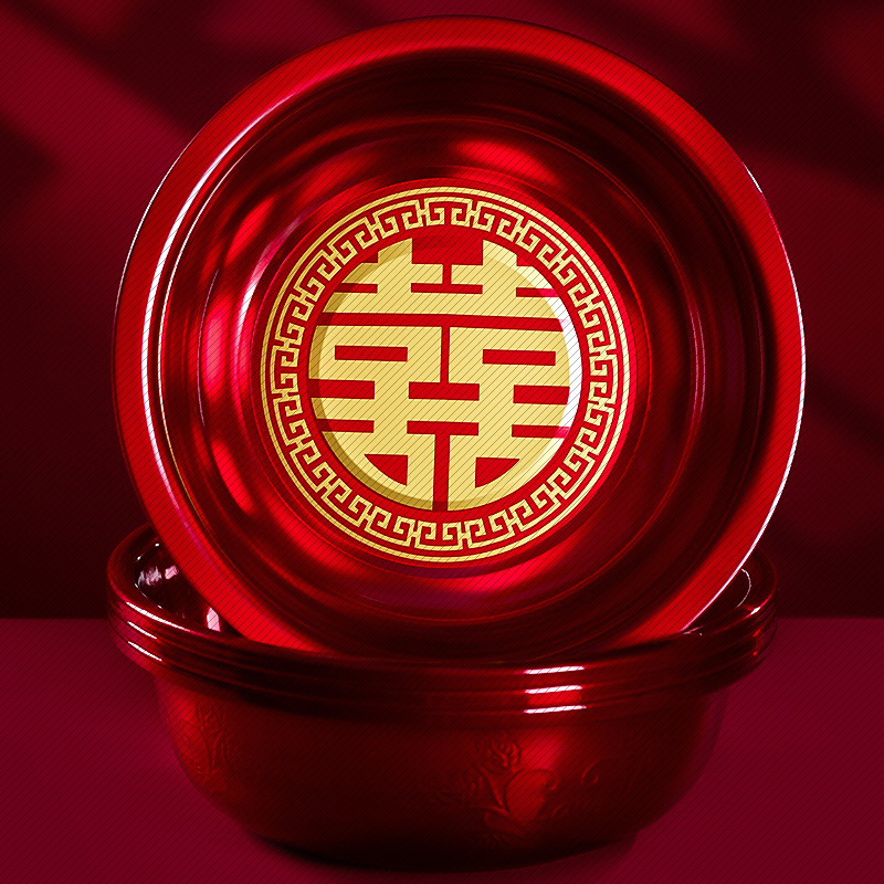 新娘嫁妆套装：结婚喜盆女方陪嫁
