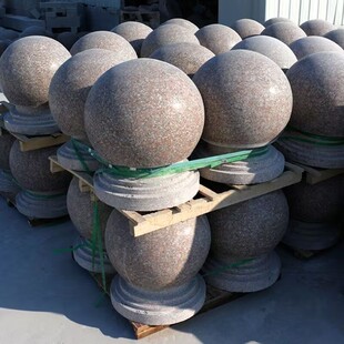 石头广州当天到货 挡车花岗岩石球路障阻车广场圆球珠三角墩子