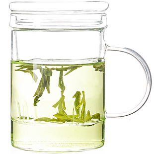 一屋窑正品耐热玻璃茶杯茶水分离办公室带过滤盖子水杯功夫茶具