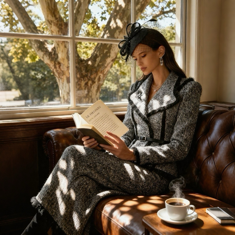 粉红大布娃娃小香风西装女式外套