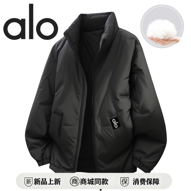 官方奥特莱斯】品牌折扣白鸭绒轻薄立领羽绒服男冬季保暖夹克外套