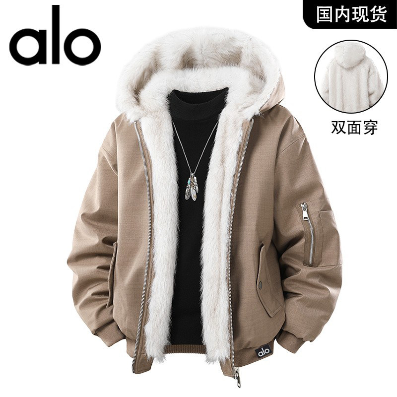 【官方奥特莱斯品牌折扣 冬季保暖时尚双面穿百搭连帽休闲男棉衣