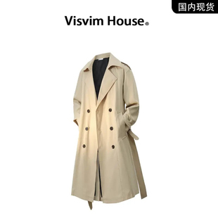 休閑雙排扣中長款 風衣外套 新款 HOUSE秋季 品牌現貨撤柜 VISVIM