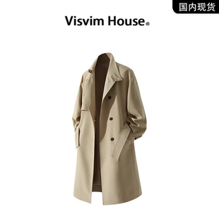 品牌現貨撤柜 HOUSE秋季 中長款 復古英倫風高級風衣外套男 VISVIM
