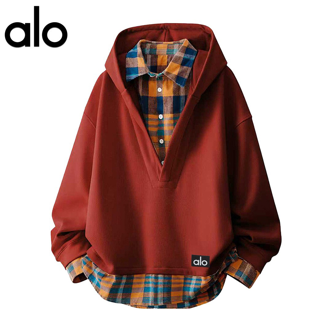 官方奥特莱斯】品牌折扣假两件连帽卫衣男款设计感小众套头衫上衣