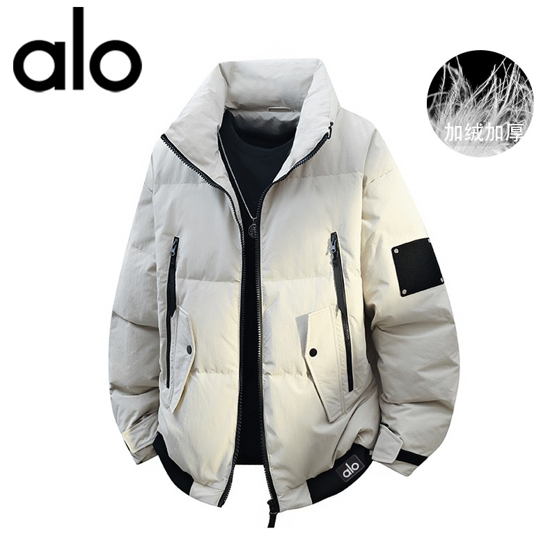 官方奥特莱斯】品牌折扣 冬季轻薄保暖立领羽绒服男休闲夹克外套