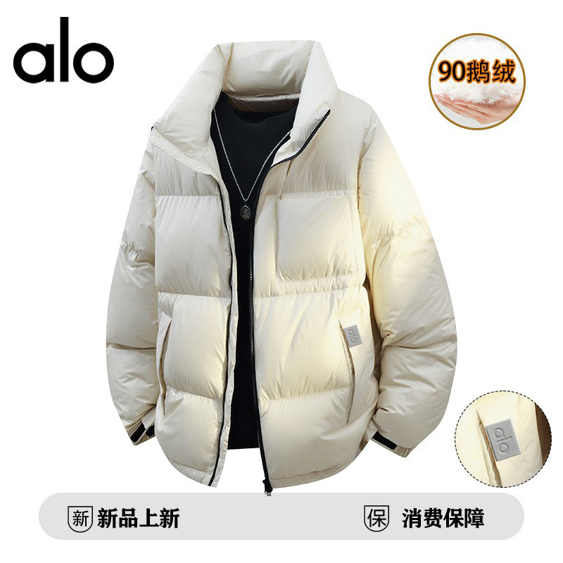 官方奥特莱斯】品牌折扣 冬季轻薄鹅绒立领羽绒服男休闲夹克外套