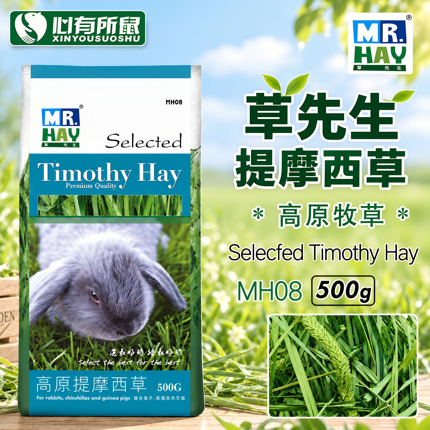 草先生提摩西草兔子饲料龙猫豚鼠图片