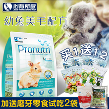 兔粮食主食食物主粮 兔子饲料 兔博士美毛幼兔粮 900g Bunny