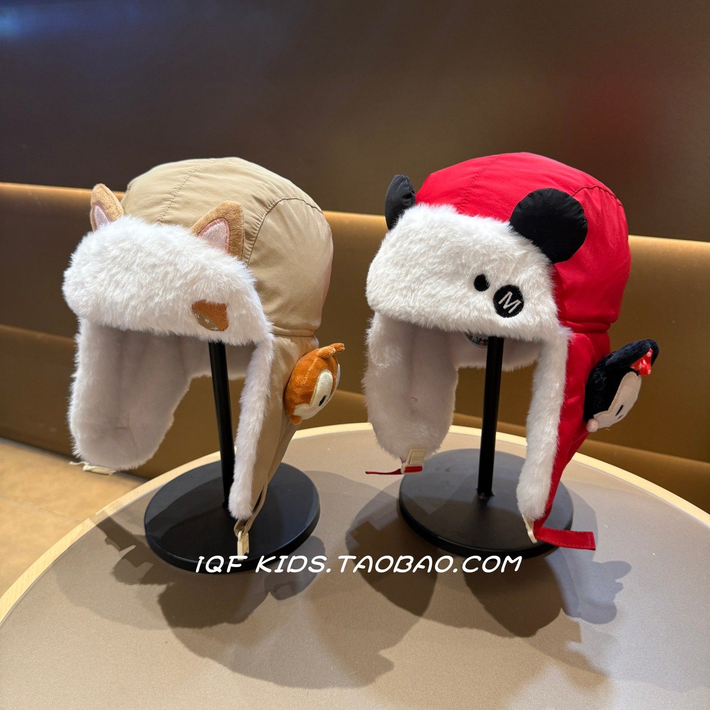 男童帽子秋冬季迪士尼儿童雷锋帽卡通可爱毛绒护耳帽防风保暖加厚