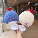 婴儿帽子秋冬季 针织帽可爱甜美护耳帽新生婴幼儿小月龄宝宝毛线帽