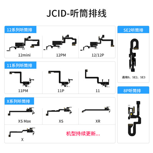 精诚JCID听筒排线检测支持8-114ProMax全系列修复面容原彩泛光
