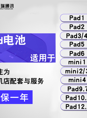 适用ipad3456air2苹果平板mini12345/2017pro9.7/10.512.9电池