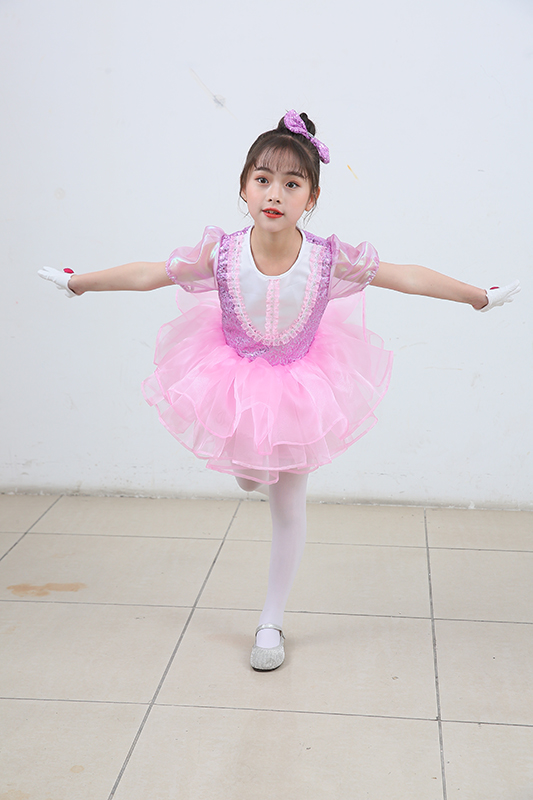 六一儿童舞蹈蓬蓬连衣元旦纱裙