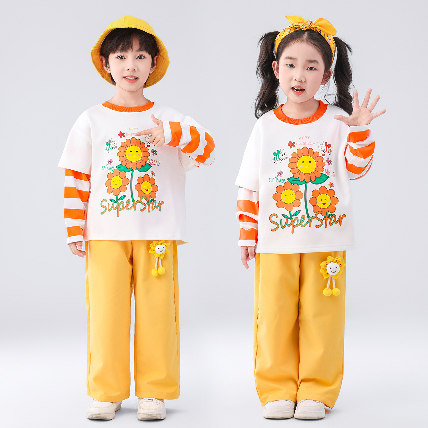 儿童啦啦队服装运动会开幕式演出潮服幼儿园学生班服元旦表演套装