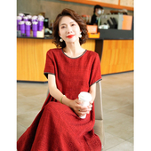 2025年夏季 新款 杭州真丝连衣裙女高端中老年显瘦香云纱桑蚕丝裙子