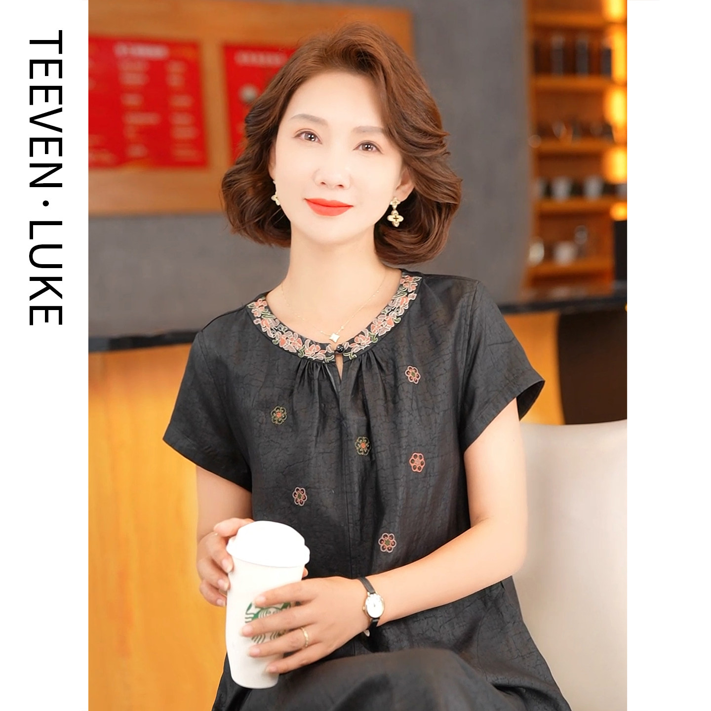 迪芬璐嘉真丝桑蚕丝连衣裙