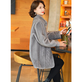 2024秋冬季 高级感环保皮草外套貂绒仿水貂气质中年妈妈毛茸茸大衣