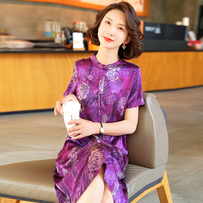 迪芬璐嘉气质真丝连衣裙女