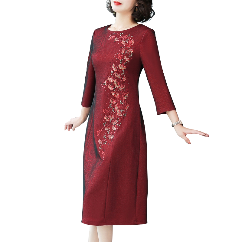 迪芬璐嘉喜婆婆婚宴礼服连衣裙女