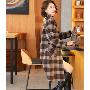 简约羊毛外套 显瘦羊毛呢子韩版 2023年新款 高级感双面呢大衣女修身