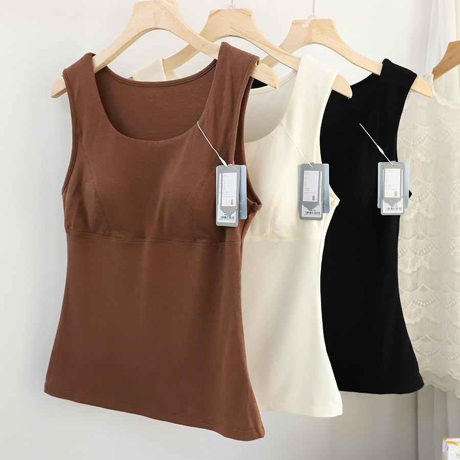 尚尼秀秋冬轻薄磨毛莱赛尔德绒发热纤维保暖背心固定杯打底女内衣,女士内衣/男士内衣/家居服,保暖背心,淘宝优惠券,粉丝福利购,淘宝优惠卷