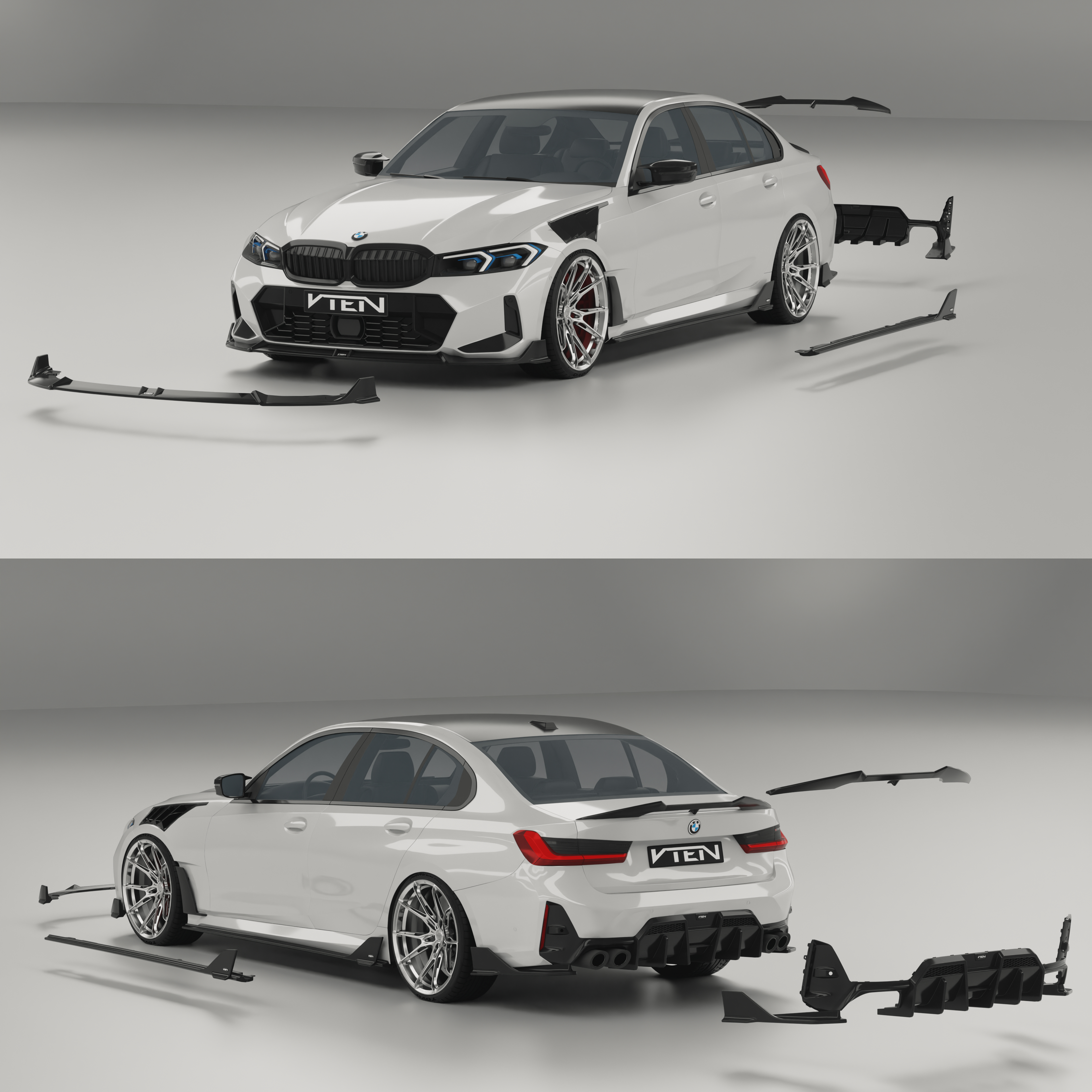 新3系VTEN包围套件原厂无损安装