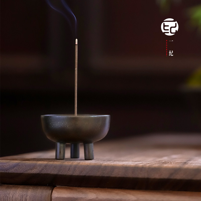复古铜蜡烛台座家用烛台香插酥油香炉灯酒精灯温茶加热底座香烛台