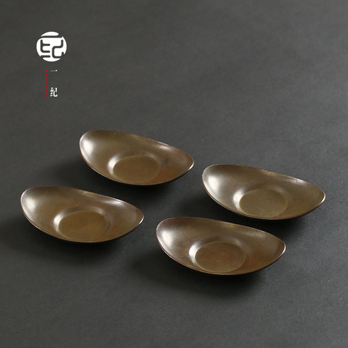 杯垫茶托中式手工复古铜