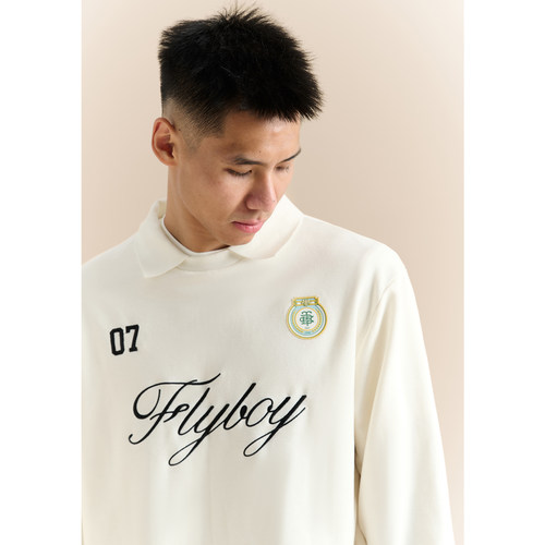 FLYBOY翻领针织运动长袖T恤