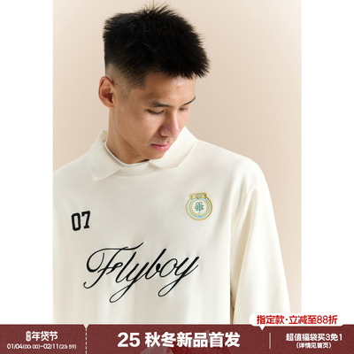 FLYBOY翻领针织运动长袖T恤