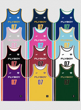 FLYBOY胡来波 数码印定制篮球服 圆领训练套装宽松速干透气球服