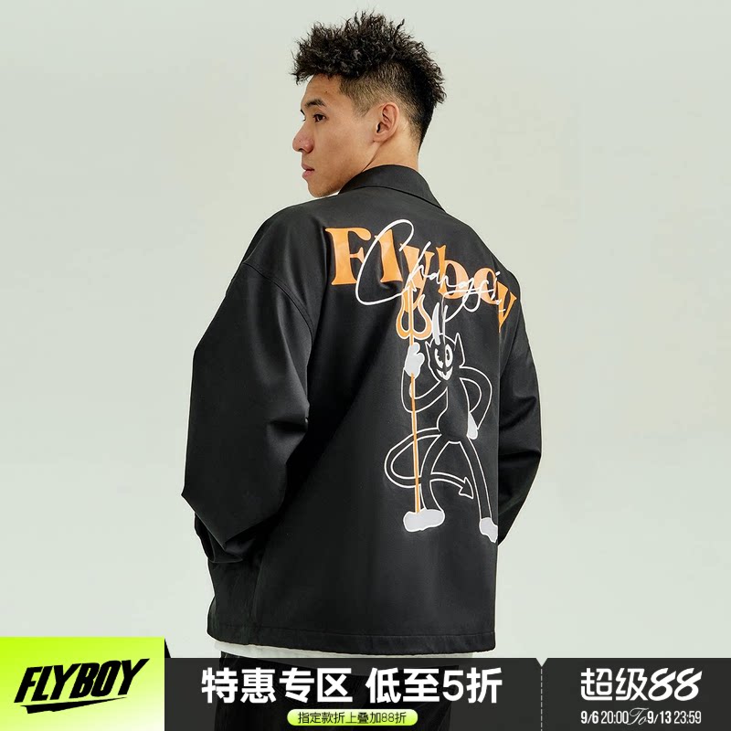 FLYBOY 小恶魔印花教练夹夹克