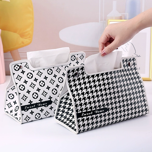 Nordic ins тысячи птиц кожаная бумажная коробка для домохожительной гостиной легкая роскошная бумага для рисования полотенец коробка коробка для бумажной коробки высокая