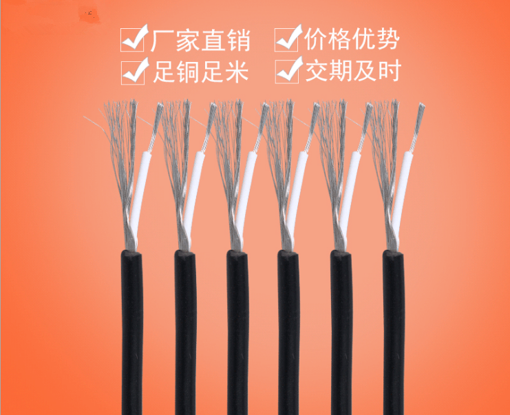 UL1533单芯屏蔽线24AWG 2.2MM音频喇叭信号线缠绕屏蔽线