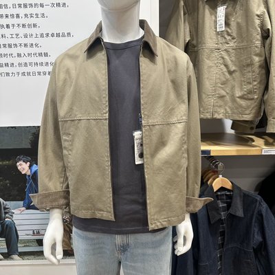 底特律男装女装巴恩风拉链短茄克