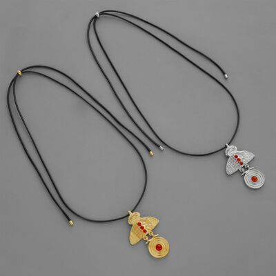 原创新款金羽神徽系列项链 古典风简约复古感个性飞燕锁骨链