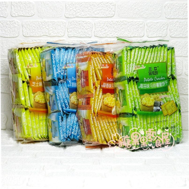 三立健康日志海苔味洋芋脆饼干450g 奶酪芝士马铃薯脆饼零食