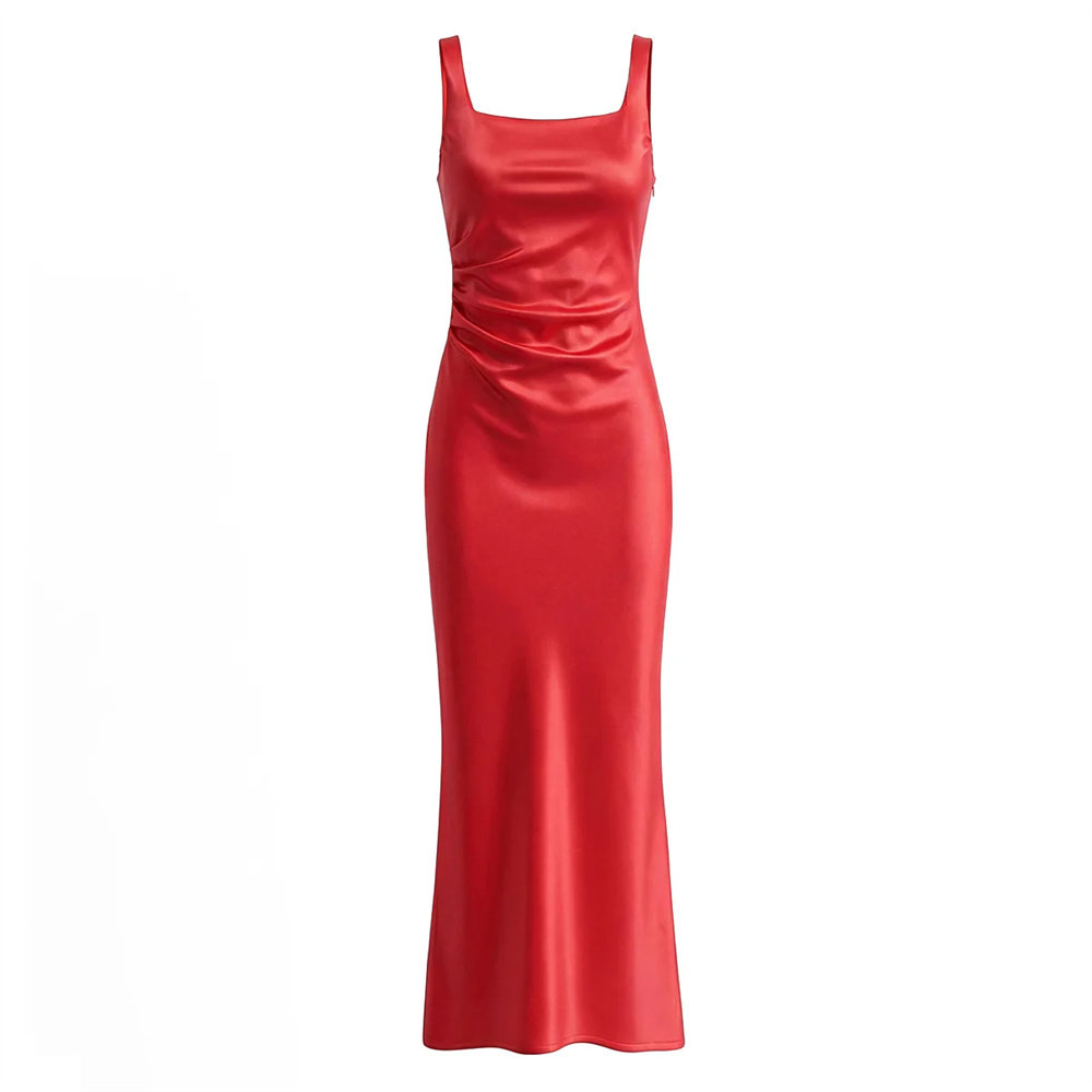 欧美风吊带连衣裙女后背绑带褶皱收腰紧身性感包臀裙礼服裙长裙子,女装/女士精品,连衣裙,淘宝优惠券,粉丝福利购,淘宝优惠卷