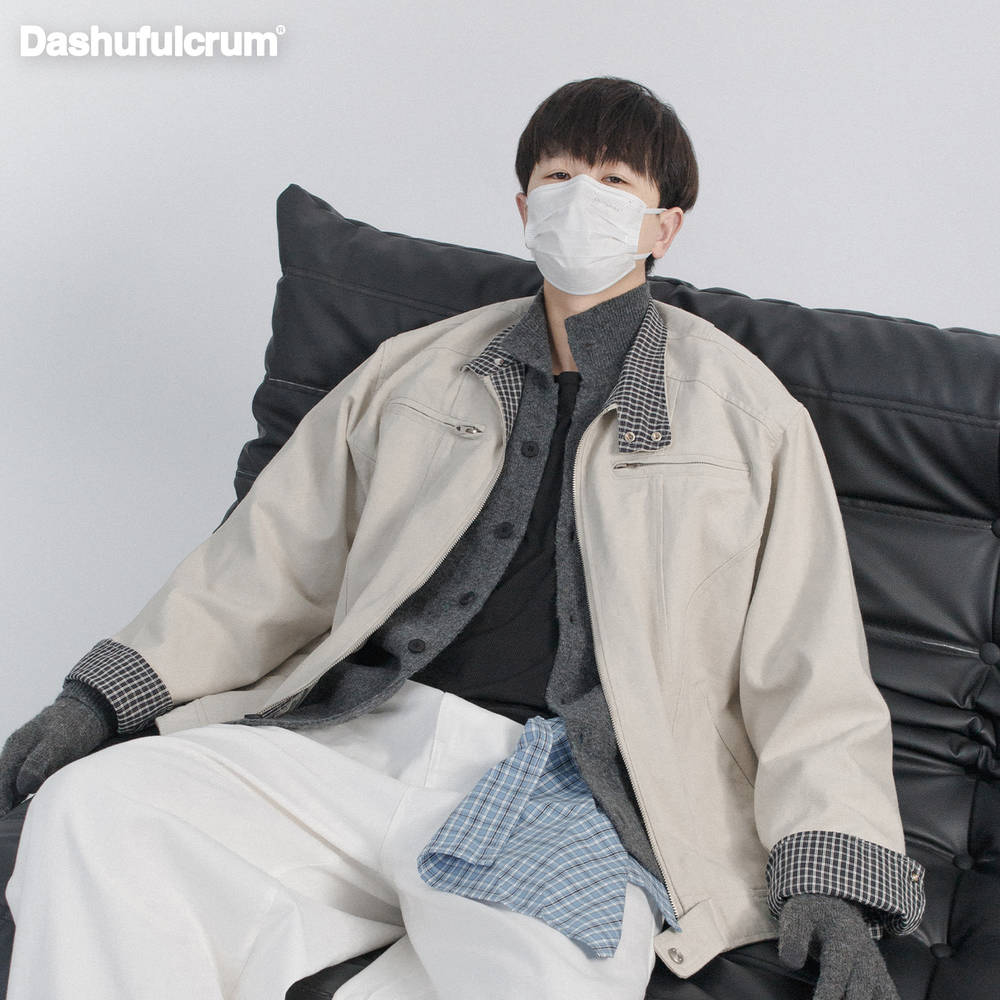 Dashufulcrum复古格子拼接夹克