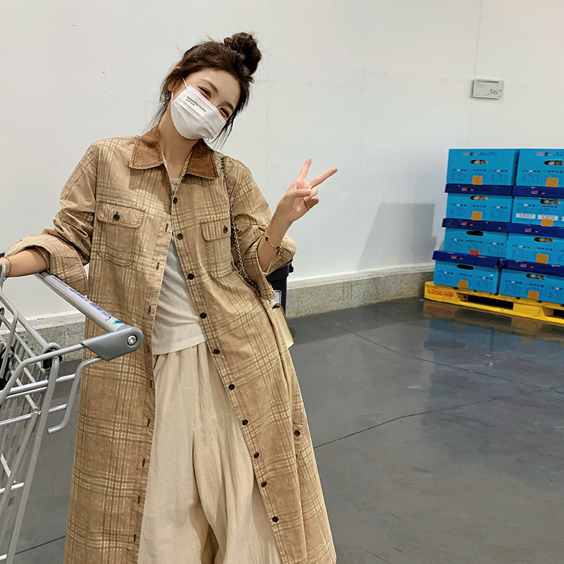 新品！拼接格纹休闲通勤束腰外套连衣裙150-Q8280-P145-K208,女装连衣裙,浙宝007（原150)
