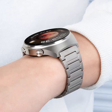 适用华为手表gt4钛金属gt3表带gt5钢带watch4pro金属gt2pro钛合金watch3荣耀gs3i男款非凡大师腕带