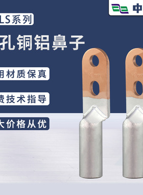 双孔铜铝鼻DTLS25-400双孔铜铝接线鼻双孔接线端子双孔铜铝线耳