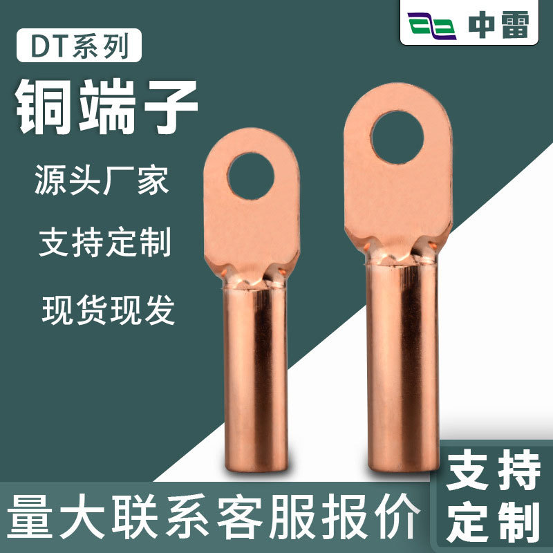 直销国标DT10-630镀锡铜鼻子接线端子堵油式纯铜接线耳