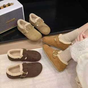 【温州小苹果】内增高加绒勃肯鞋保暖拖鞋雪地靴3cm【和利55-3】