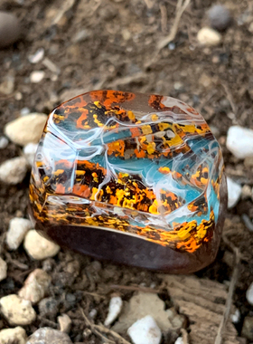 微景观夜光欧美风树脂吊坠戒指