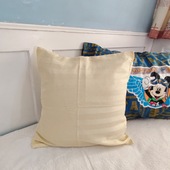 孚日赛维丝纯棉贡缎抱枕套方形简约客厅全棉缎条抱枕套45 45一对