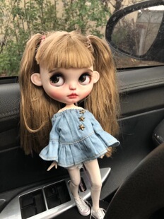 【在售】喇叭袖牛仔上衣az/ob24尺寸 小布blythe娃衣