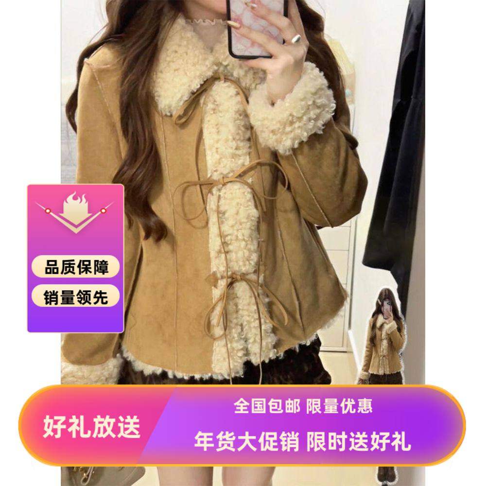 甜卷香草 日常卷毛翻领系带皮毛一体毛外套女冬天显瘦毛呢大衣,女装/女士精品,毛呢外套,淘宝优惠券,粉丝福利购,淘宝优惠卷