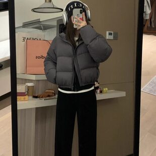 短款棉服欧美加厚三防LEIYU女ins新款潮小个子面包服立领外套